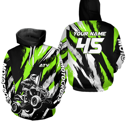 Custom ATV Quad Bike Off Road Hoodie for Men Women ATV Motocross Hoodie for Kid Adult HOT33