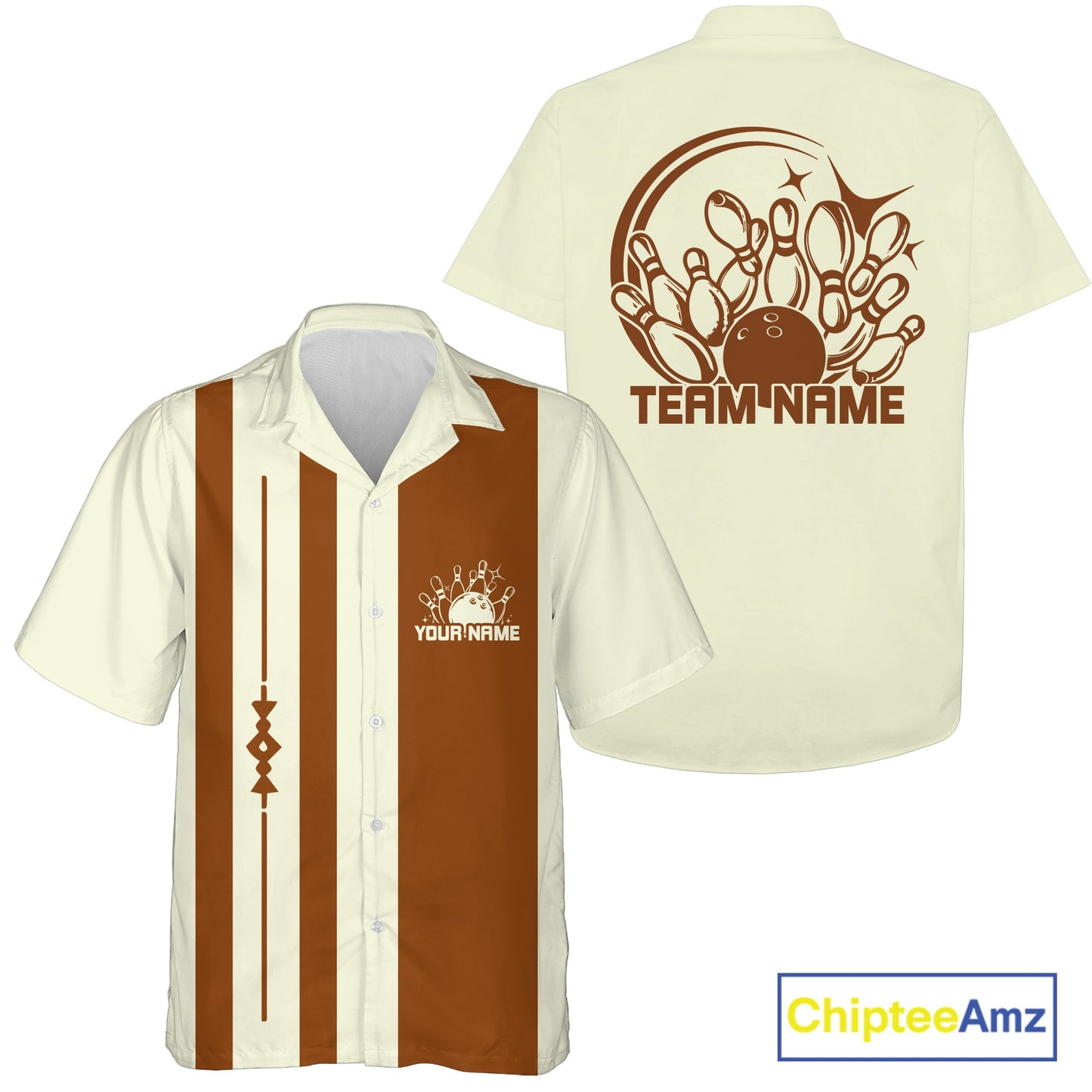 Custom Classic Vintage Bowling Team Shirts, 50S Retro Bowling Button Up ShirtIPHW10867