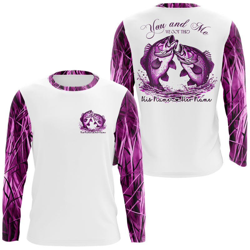 You And Me We Got This Personalized Valentine'S Day Matching His And Her Fishing Shirts | Pink Camo IPHW5793