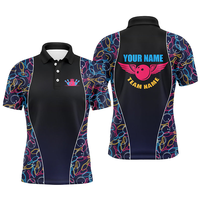 Custom bowling shirt for men – personalized team jersey front view