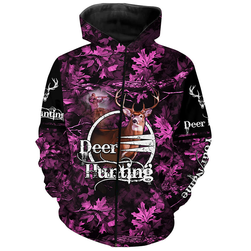 Deer hunting pink camo Custom Name 3D Full Printing hunting shirts, hunting apparel for deer hunter NQS1858