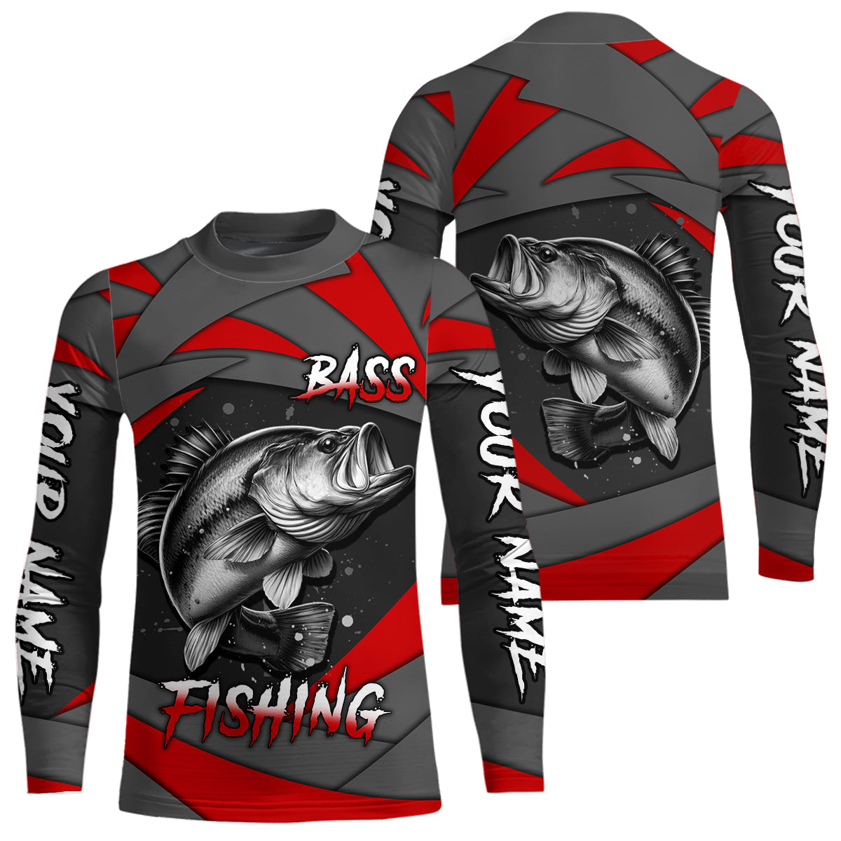 Largemouth Bass Fishing Jerseys Custom name Bass Fishing Shirts for Team, personalized fishing gifts NQS7840