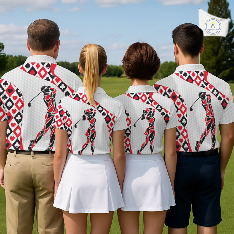 Personalized Poker Mens Golf Polo Shirt Custom Name Funny Golf Top For Team, Golfer Gift For Men NBT497