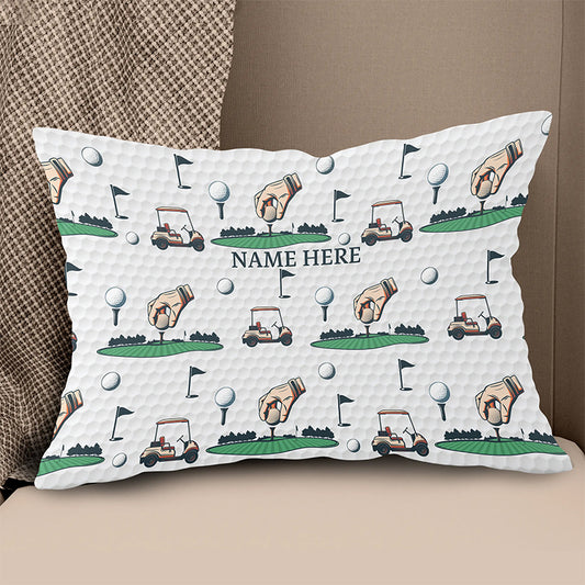 Golf Elements Custom Throw Pillow Personalized Golf Gifts For Golfer LDT1199
