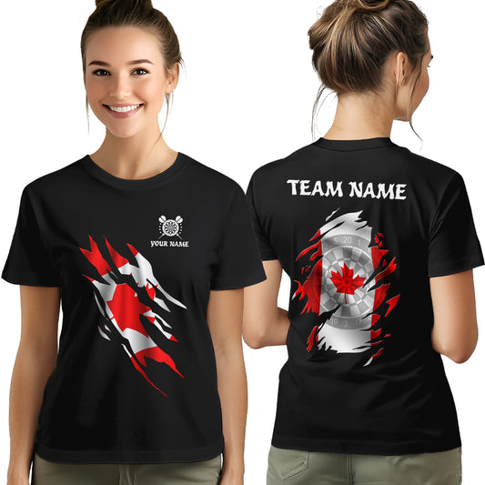 Canada Flag Darts T-Shirts Custom Patriotic Darts Team Shirts, Darts Lover Shirts Gifts TDM3928