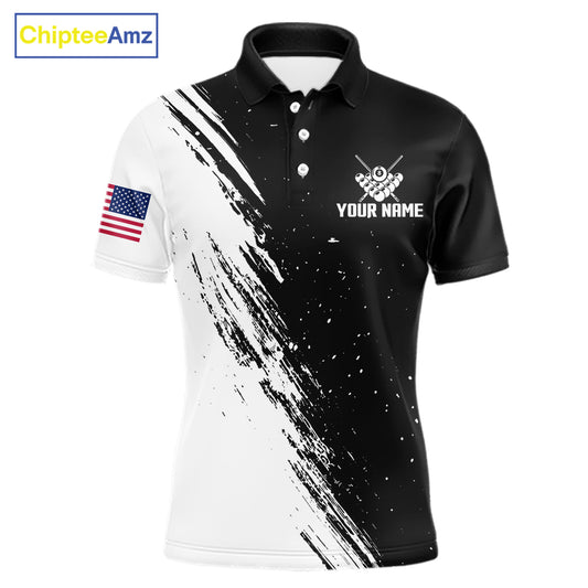 Black And White 8 Ball Billiard Pool Shirts For Men Custom Billiard Tournament Team Jersey TDM7236