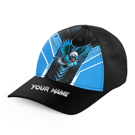 Blue Funny Eagle Billiard Cap Hats Custom 3D Printed Billiard Baseball Caps For Pool Player TDM2413