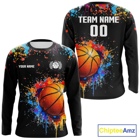 Funny Colorful Paint Splash Basketball Shirt Custom Name And Number Best Basketball Team Jersey TDM5673