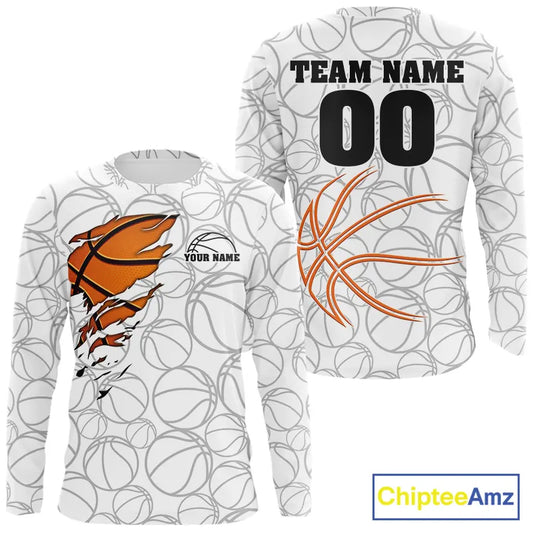 Personalized White Basketball Shirt Custom Name And Number Basketball Team Jersey Player Outfit TDM5674