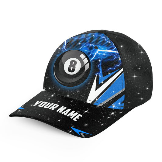 Personalized Blue 8 Ball Pool Billiard Jerseys Hats Custom Team League Billiard Baseball Caps TDM1092