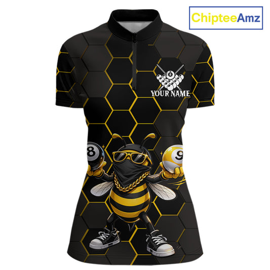 Hexagon Funny Thief-Bee 8 Ball And 9 Ball Women Billiard Pool Jersey Custom Billiard Team Appeal NYN2760
