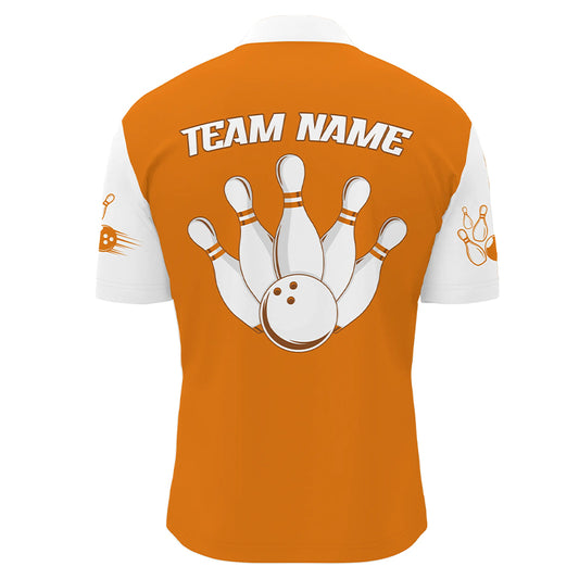 Personalized Bowling Shirt Polo & 1/4 Zip Bowling Shirt for Men Bowling Team League QZT279