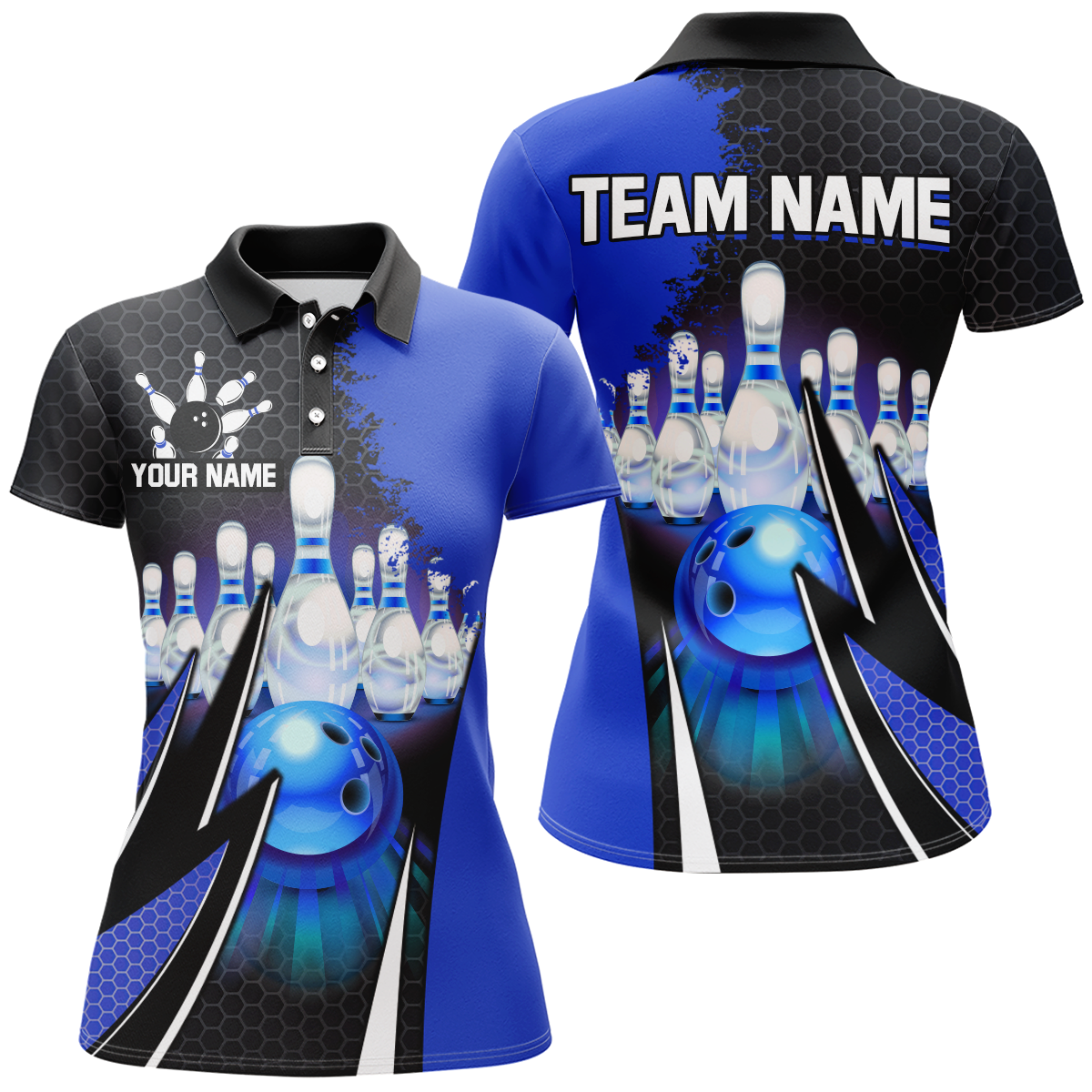 Personalized Bowling Shirts for Women Bowling Team Jersey Polo Bowling Shirt QZT440