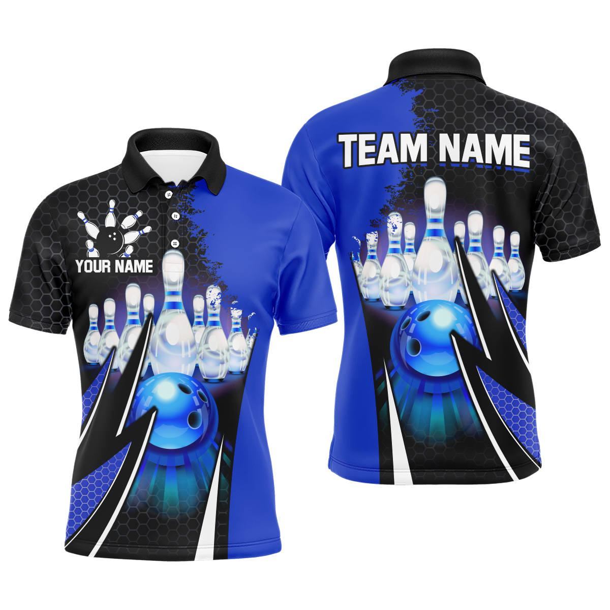 Personalized Bowling Shirts for Men Bowling Team Jersey Polo Bowling Shirt QZT440