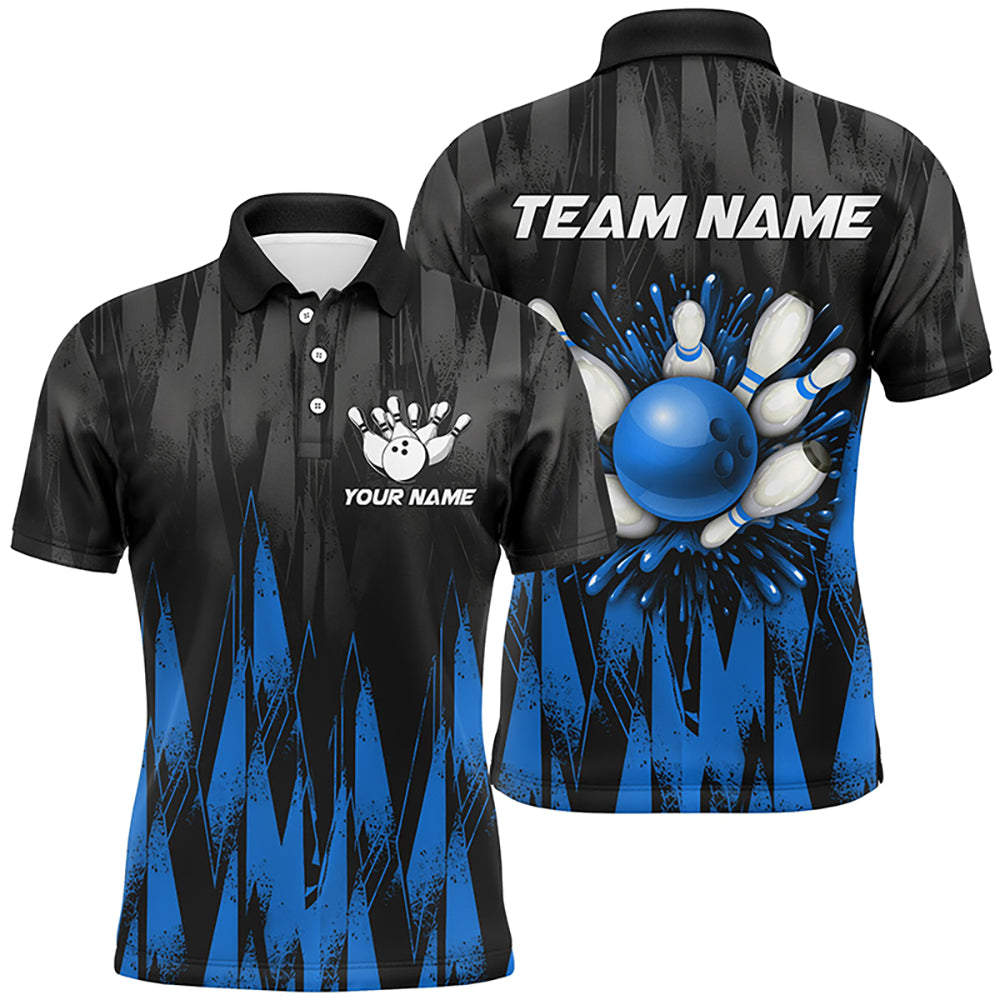 Unisex Bowling Team Jerseys Custom Blue Bowling Polo Shirt For Men & Women BDT458