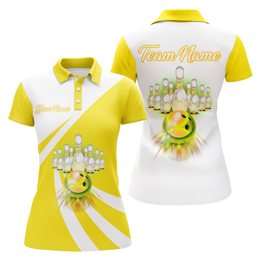 Bowling Polo Shirt For Women Custom 3D Bowling Jersey Ladies Bowling Team League Shirt BDT135