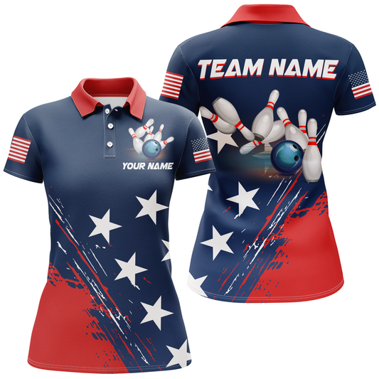 Patriotic Bowling Jersey for Men & Women Custom American Bowling Shirts Team League BDT549