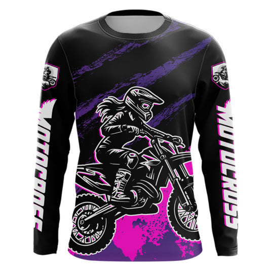 Women Motocross Shirts Kid Adult Pink Motocross MX Off-Road Motocycle Shirt UPF30+ DNT65