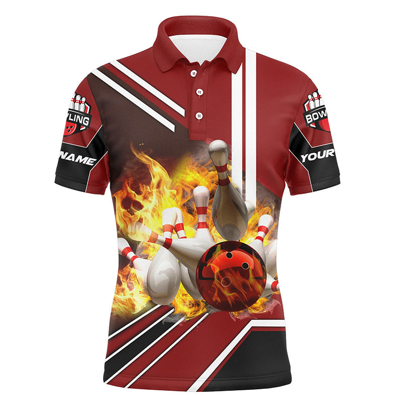 Custom bowling shirt for men – personalized team jersey front view