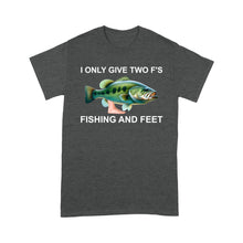 Load image into Gallery viewer, Funny fishing shirt - I only give two f's Unisex T-Shirt