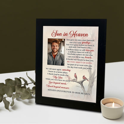 Son Memorial Shadow Box Memorial Gifts for Loss of Son Picture Frame in Memory of Son