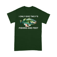 Load image into Gallery viewer, Funny fishing shirt - I only give two f's Unisex T-Shirt