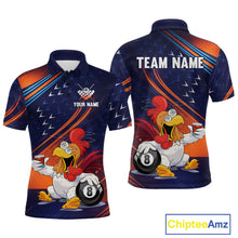 Load image into Gallery viewer, Funny Chicken Billiard Team Shirts for Men Custom 8 Ball Billiard Jersey Pool Shirt Polo &amp; 1/4-Zip BHT6