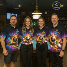 Load image into Gallery viewer, Custom Galaxy Billiard Shirt 8 Ball Billiard Jersey for Men Polo &amp; Quarter-Zip BHT10