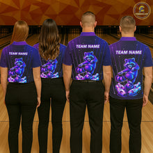 Load image into Gallery viewer, Neon Raccoon Bowling Shirt for Men Custom Bowling Team Jersey Polo &amp; 1/4-Zip Bowling Outfit QZT848