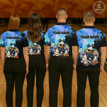 Load image into Gallery viewer, Funny Duck Bowling Team Shirt for Men Custom Bowling League Outfit Polo &amp; 1/4-Zip QZT860