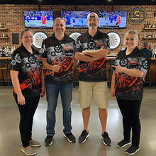 Load image into Gallery viewer, Custom Black &amp; Red Dart Shirt for Team Polo &amp; 1/4-Zip Dart Jersey for Men Dart Outfit Gifts DHT8