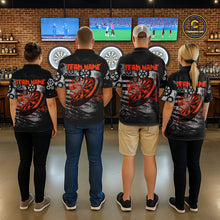 Load image into Gallery viewer, Custom Black &amp; Red Dart Shirt for Team Polo &amp; 1/4-Zip Dart Jersey for Men Dart Outfit Gifts DHT8