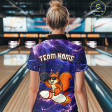 Load image into Gallery viewer, Custom Thunder Lightning Funny Squirrel Bowling Shirt Bowling Jersey for Women QZT777