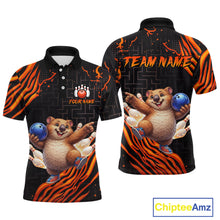 Load image into Gallery viewer, Orange Funny Wombat Bowling Shirt for Men Custom Bowling Jersey Polo &amp; Quarter-Zip Bowling Outfit  QZT923