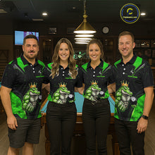 Load image into Gallery viewer, Funny Green Crocodile Billiard Team Shirt for Women Custom 8 Ball Pool Billiard Jersey Polo &amp; 1/4-Zip BHT18