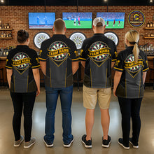 Load image into Gallery viewer, Personalized Yellow Dart Team Shirt for Women Custom Dart Jersey Polo &amp; 1/4-Zip Dartboard Outfit DHT16