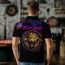 Load image into Gallery viewer, Custom Leopard Dart Shirts for Men Dart Team Jersey Polo &amp; Quarter-Zip Dartboard Shirt Outfit DHT18