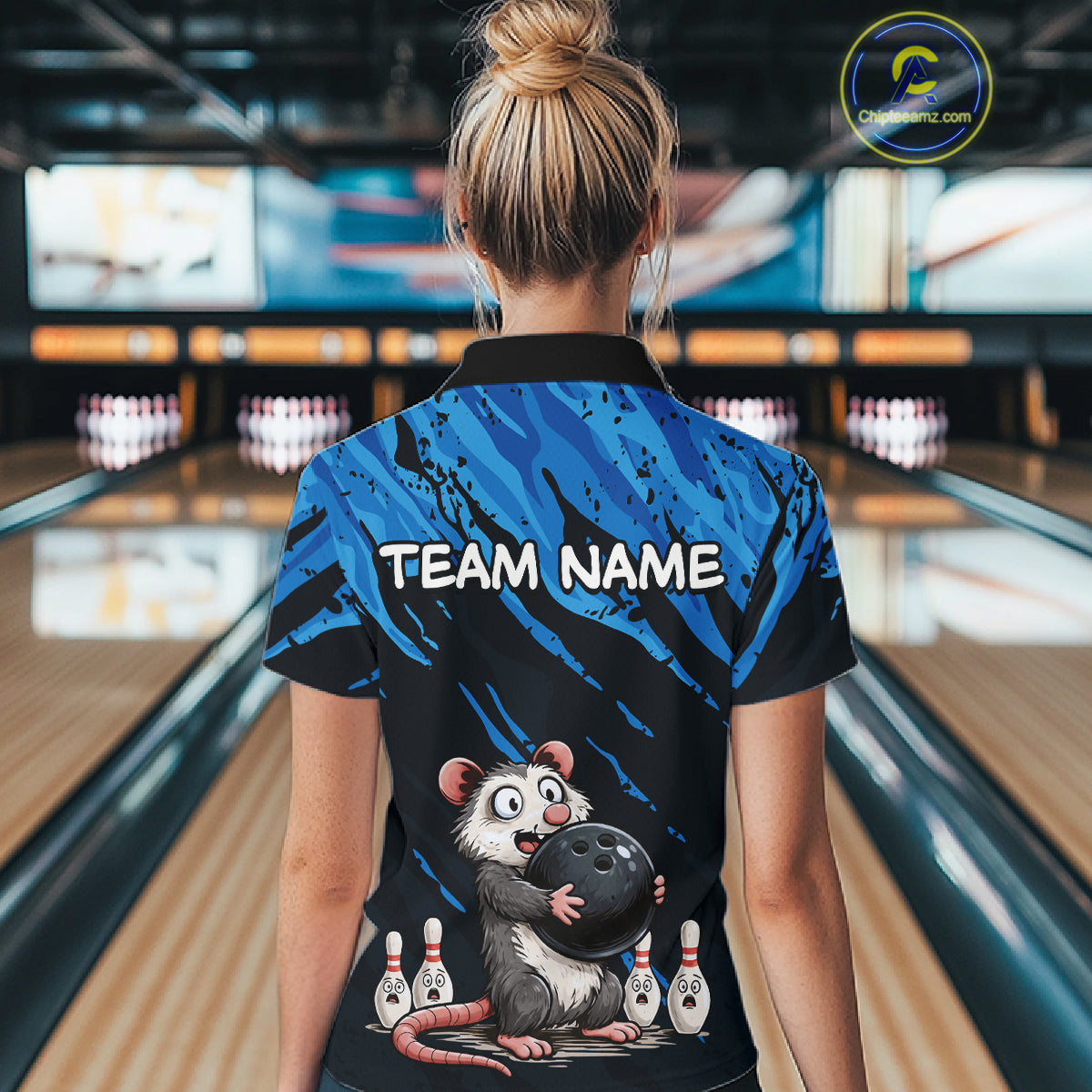 Custom Funny Opossum Bowling Team Jersey Ugly Bowling Shirt League for Women Bowling Gift QZT846