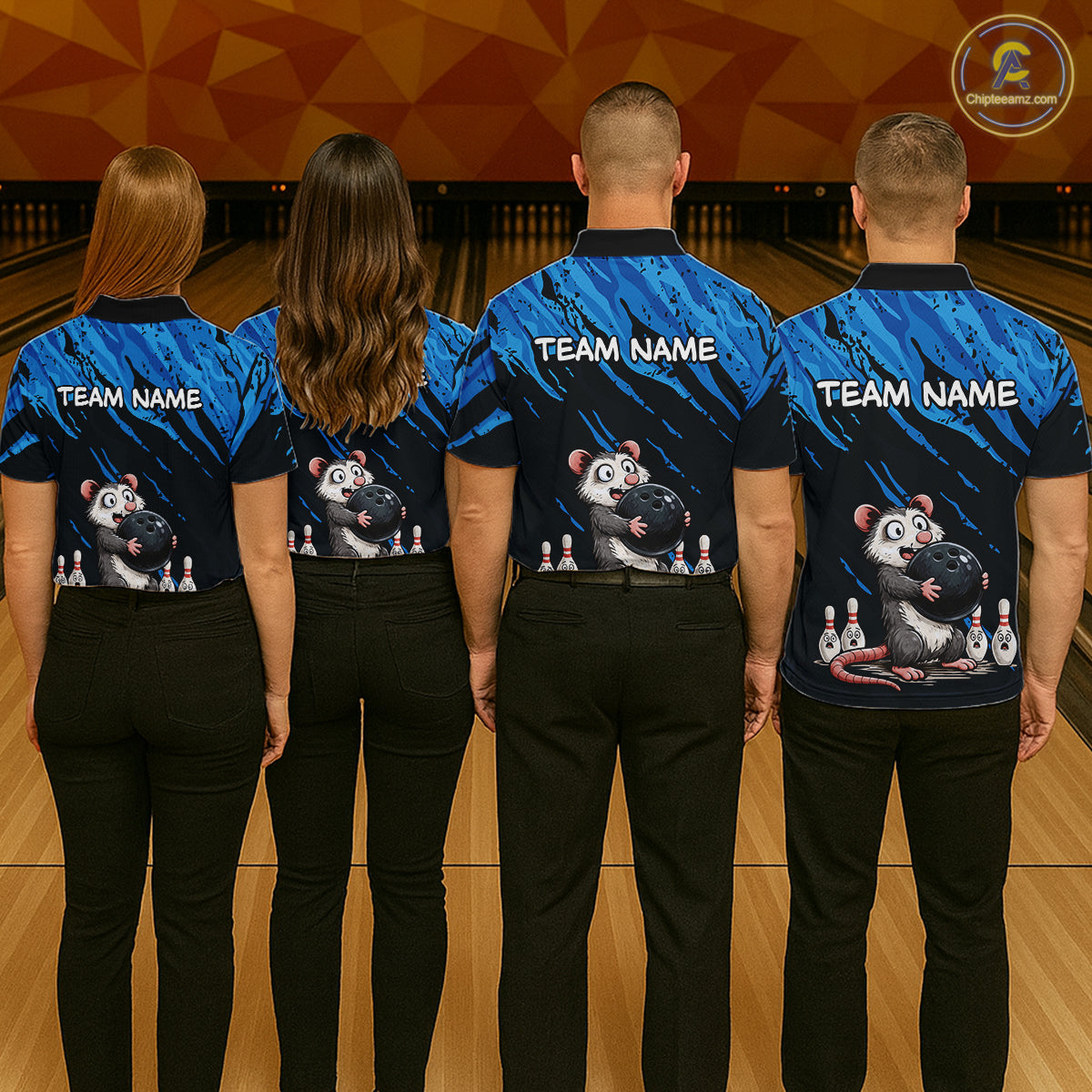 Custom Funny Opossum Bowling Team Jersey Ugly Bowling Shirt League for Men Bowling Gift QZT846