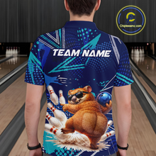 Load image into Gallery viewer, Custom Funny Wombat Bowling Team Shirt Navy Bowling Jersey for Men Bowling Performance QZT924