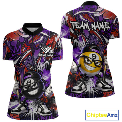 Purple red quarter-zip jerseys with cartoon character design on a white background, featuring the brand 'Chiptee Amz'.