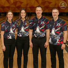 Load image into Gallery viewer, Custom Funny Gull Bowling Team Shirt for Women Bowling League Jersey Polo &amp; Quarter-Zip QZT1016