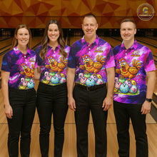 Load image into Gallery viewer, Custom Funny Chicken Bowling Team Shirt for Men Easter Bowling League Jersey Polo &amp; 1/4-Zip QZT939