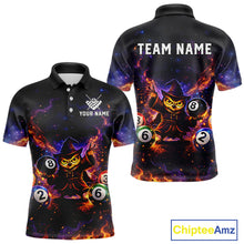 Load image into Gallery viewer, Custom Owl Witch Billiard Shirt for Men 8 Ball Billiard Jersey Pool Shirt Polo &amp; 1/4 Zip Unisex BHT3