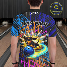 Load image into Gallery viewer, Multicolor Funny Dachshund Bowling Shirt Custom Bowling Team Jersey for Men Polo &amp; Quarter-Zip Bowling Outfit QZT941