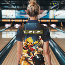 Load image into Gallery viewer, Personalized Funny Duck Bowling Team Shirt for Women Bowling League Uniform Polo &amp; 1/4-Zip QZT858