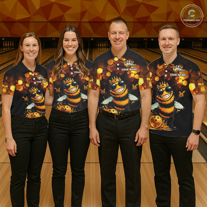 Funny Bee Bowling Shirt for Men Custom Bowling Team Jersey Bowling Outfit Polo & Quarter-Zip QZT952