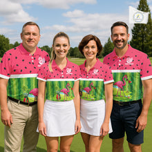 Load image into Gallery viewer, Funny Watermelon Polo Shirt, Mens Golf Polo Shirts Custom Tropical Pattern, Flamingo Golf Shirts NHN0183