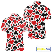 Load image into Gallery viewer, Poker Mens Golf Polo Shirt Custom Name Funny Golf Top For Team, Golfer Gift For Men NHN0189