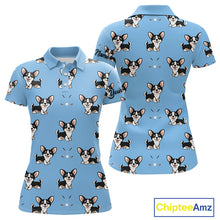 Load image into Gallery viewer, Womens Golf Polo Shirt Custom Funny Chihuahua Pattern Team Ladies Golf Tops, Dog Lover Gift NHN0211